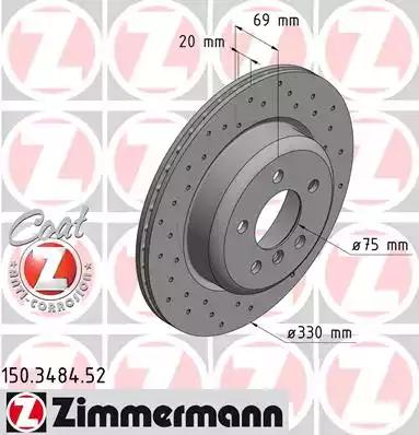 Диск гальмівний sport z 150348452 ZIMMERMANN