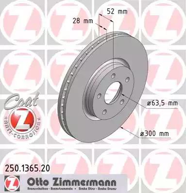 Диск гальмівний 250136520 ZIMMERMANN