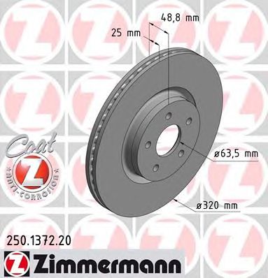 Диск гальмівний 250137220 ZIMMERMANN