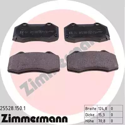 Klocki hamulc. opel corsa e 14- przód 16 turbo 255281501 ZIMMERMANN