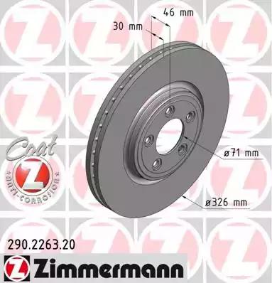 Диск гальмівний 290226320 ZIMMERMANN