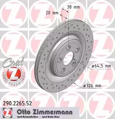 Диск гальмівний sport z 290226552 ZIMMERMANN