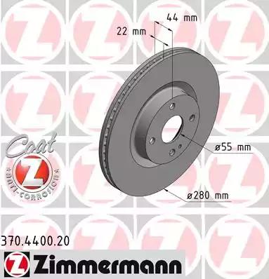 Тормозной диск 370440020 ZIMMERMANN