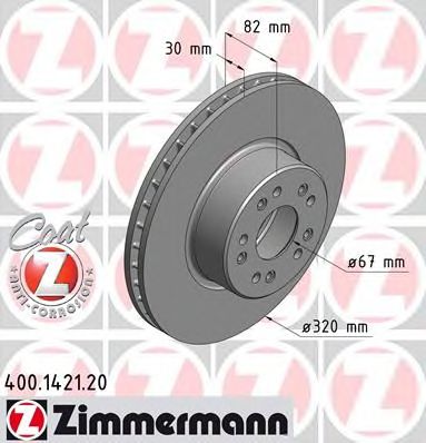 Диск гальмівний 400142120 ZIMMERMANN