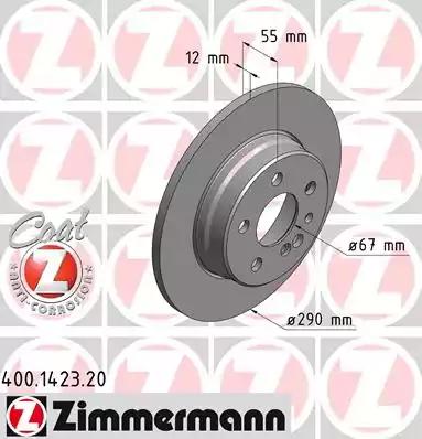 Тормозной диск 400142320 ZIMMERMANN