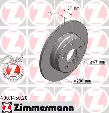 Тормозной диск 400145020 ZIMMERMANN