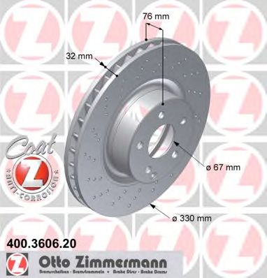 Диск гальмівний 400360620 ZIMMERMANN