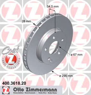 Диск гальмівний 400361820 ZIMMERMANN