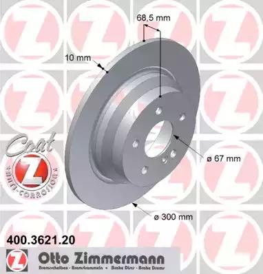 Диск гальмівний 400362120 ZIMMERMANN