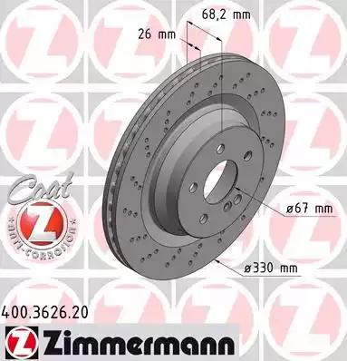 Тормозной диск 400362620 ZIMMERMANN