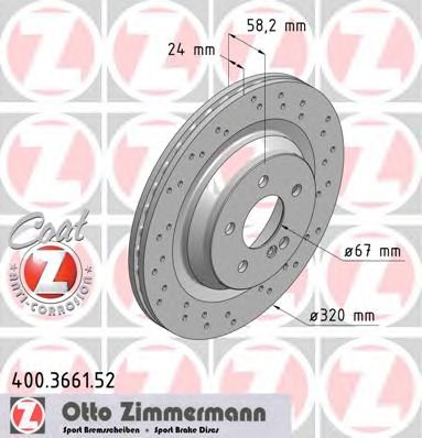 Диск гальмівний sport z 400366152 ZIMMERMANN