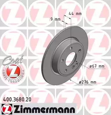 Диск гальмівний 400368020 ZIMMERMANN