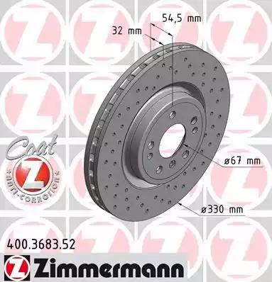 Диск гальмівний sport z 400368352 ZIMMERMANN