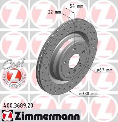 Тормозной диск 400368920 ZIMMERMANN