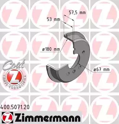 Bęben hamulc. mercedes w168 a-klasa 97-04 400507120 ZIMMERMANN