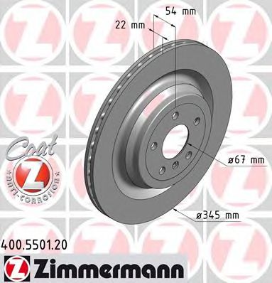 Диск гальмівний 400550120 ZIMMERMANN