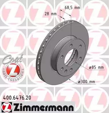 Диск гальмівний 400647620 ZIMMERMANN