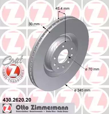 Тормозной диск 430262020 ZIMMERMANN