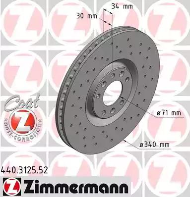 Гальмівний диск 440312552 ZIMMERMANN