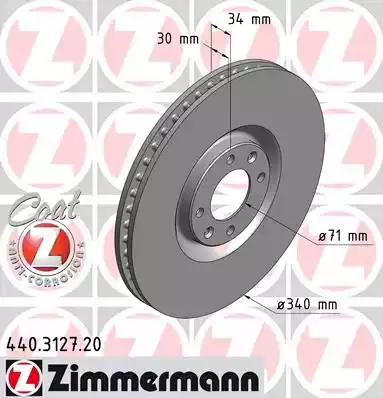 Тормозной диск 440312720 ZIMMERMANN