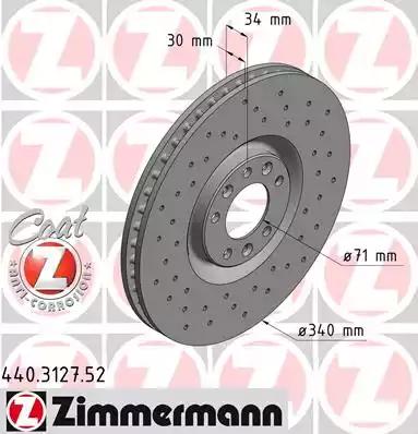 Тормозной диск 440312752 ZIMMERMANN