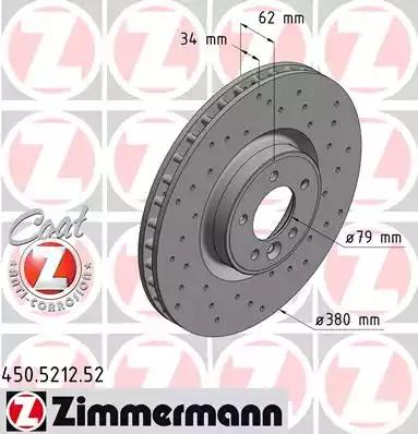 Диск гальмівний sport z 450521252 ZIMMERMANN