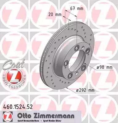 Тормозной диск 460152452 ZIMMERMANN