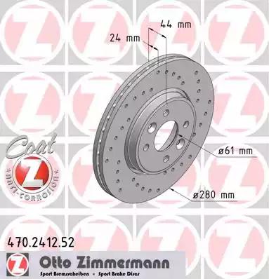 Тормозной диск 470241252 ZIMMERMANN