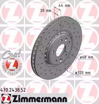 Тормозной диск 470243852 ZIMMERMANN