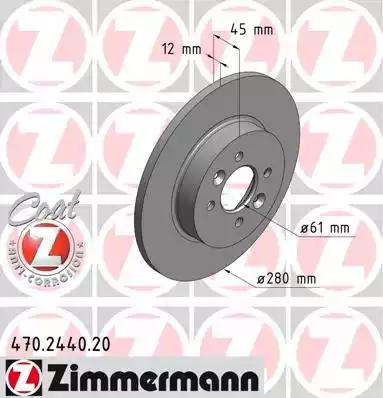 Тормозной диск 470244020 ZIMMERMANN