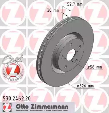 Тормозной диск 530246220 ZIMMERMANN