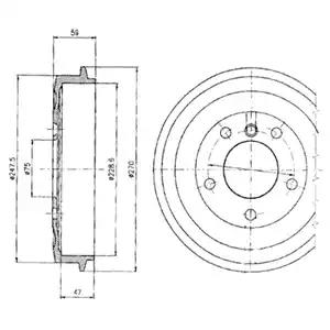 Тормозной барабан BF275 DELPHI
