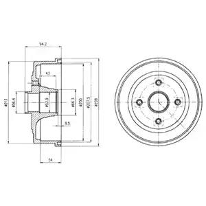 Гальмівний барабан BF472 DELPHI