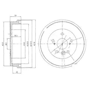 Гальмівний барабан BF495 DELPHI
