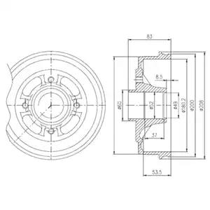 Гальмівний барабан BFR272 DELPHI