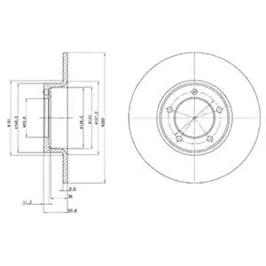 Гальмівний диск BG2021 DELPHI