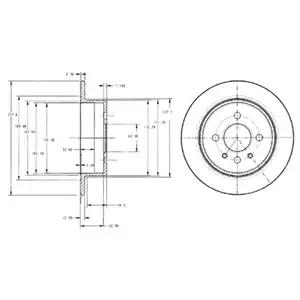 Delphi bmw гальмівний диск задн. 3 e21 3 e30 BG2202 DELPHI