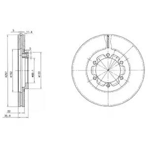 Delphi opel диск гальмівний передній frontera 91- 257 22 20.6 BG2524 DELPHI