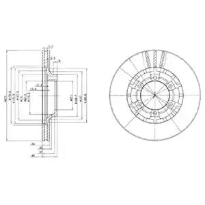 Гальмівний диск BG2561 DELPHI