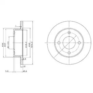 Гальмівний диск BG2566 DELPHI