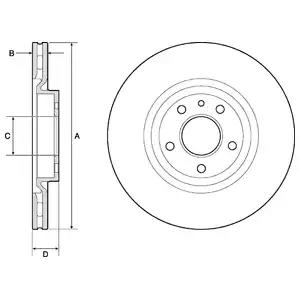 Гальмівний диск BG2843 DELPHI