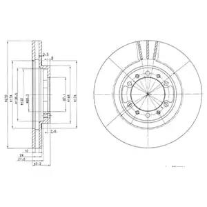 Delphi mitsubishi диск гальмівний передн.pajero 91- BG3099 DELPHI