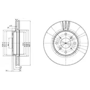 Тормозной диск BG3516 DELPHI