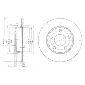 Гальмівний диск BG3671 DELPHI