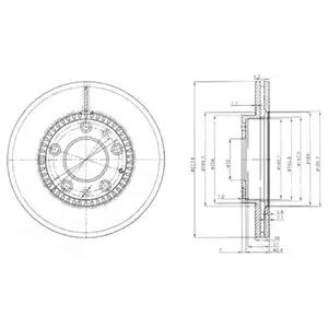 Гальмівний диск BG3724 DELPHI