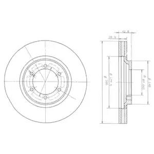 Delphi диск гальм. передн. hyundai teracan -06 BG3936 DELPHI