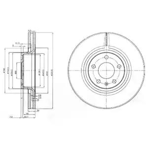 Диск гальмівний передн лів/прав audi a6 allroad c6 a6 c6 a8 d3 2.0-6.0... BG3939 DELPHI