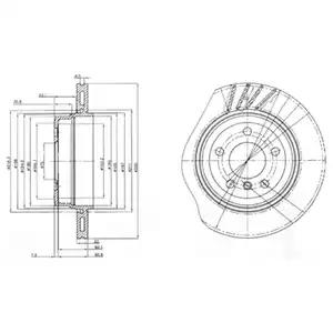 Delphi bmw диск гальмівний задн. x3 e83 04- BG3943 DELPHI