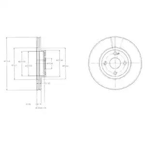 Тормозной диск BG3966 DELPHI