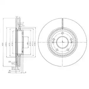 Delphi hyundai диск гальмівний передн. sonata v 06- tucson 04- BG4011 DELPHI